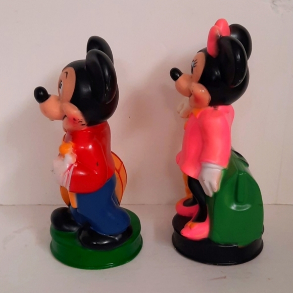 Vintage 1970s Mickey Mouse And Minnie Mouse 10 Inch Plastic Bank Set - Picture 7 of 12